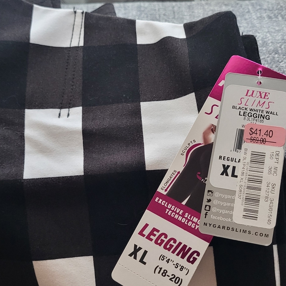 Wizard Luxe Slims Checkered Leggings XL